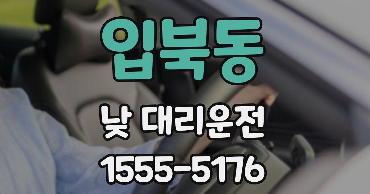 입북동 낮 대리운전