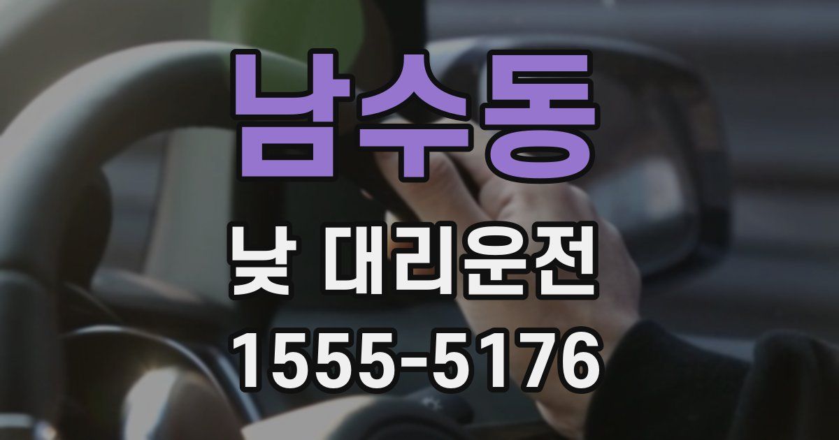남수동 낮 대리운전