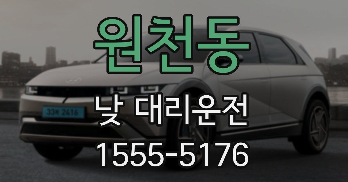 원천동 낮 대리운전