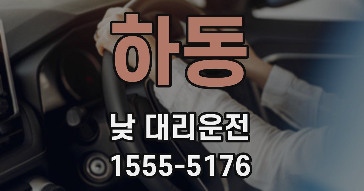 하동 낮 대리운전