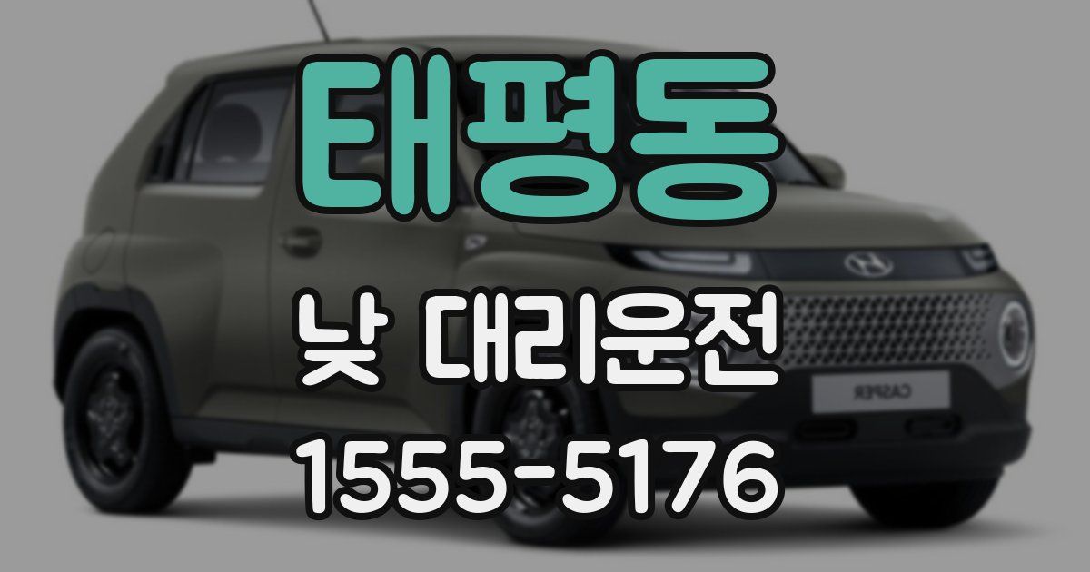 태평동 낮 대리운전