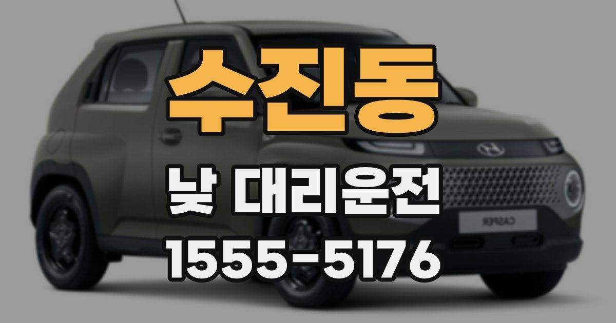수진동 낮 대리운전