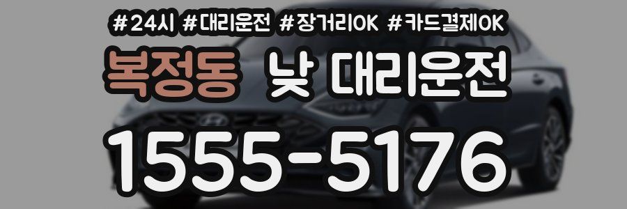 복정동 낮 대리운전