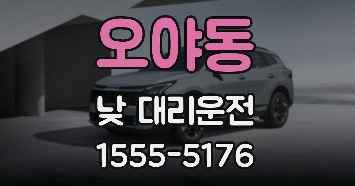 오야동 낮 대리운전
