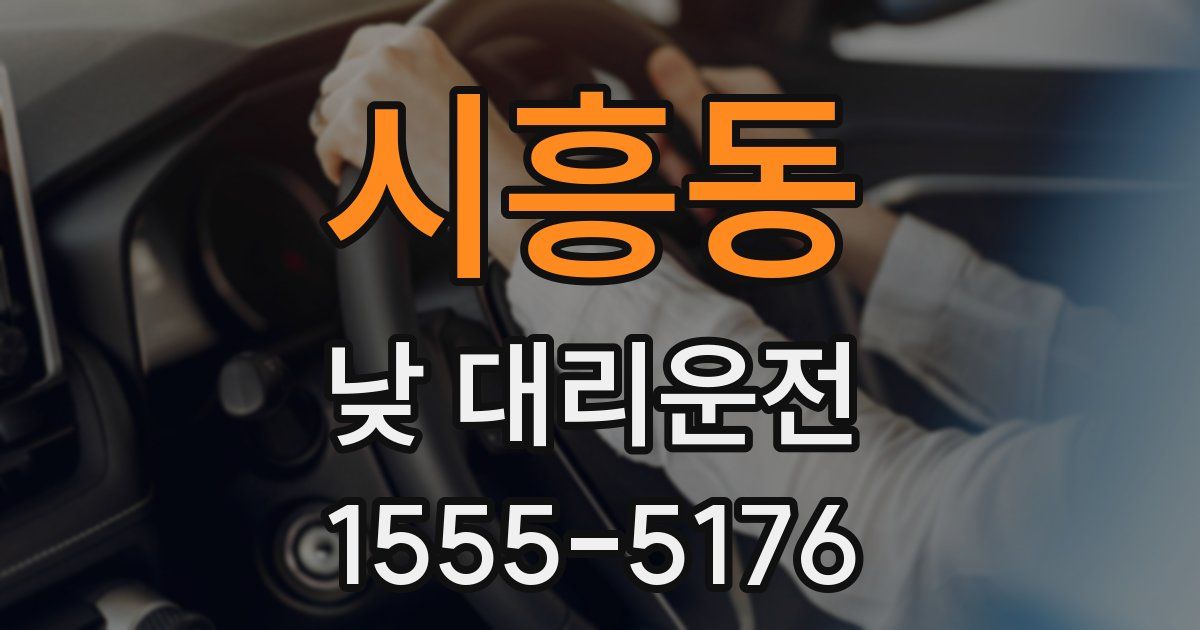 시흥동 낮 대리운전