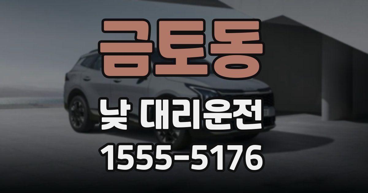 금토동 낮 대리운전