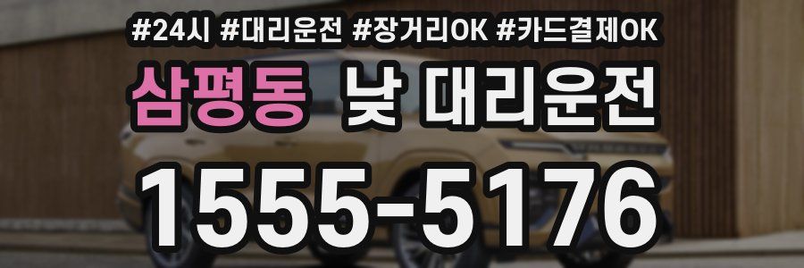 삼평동 낮 대리운전