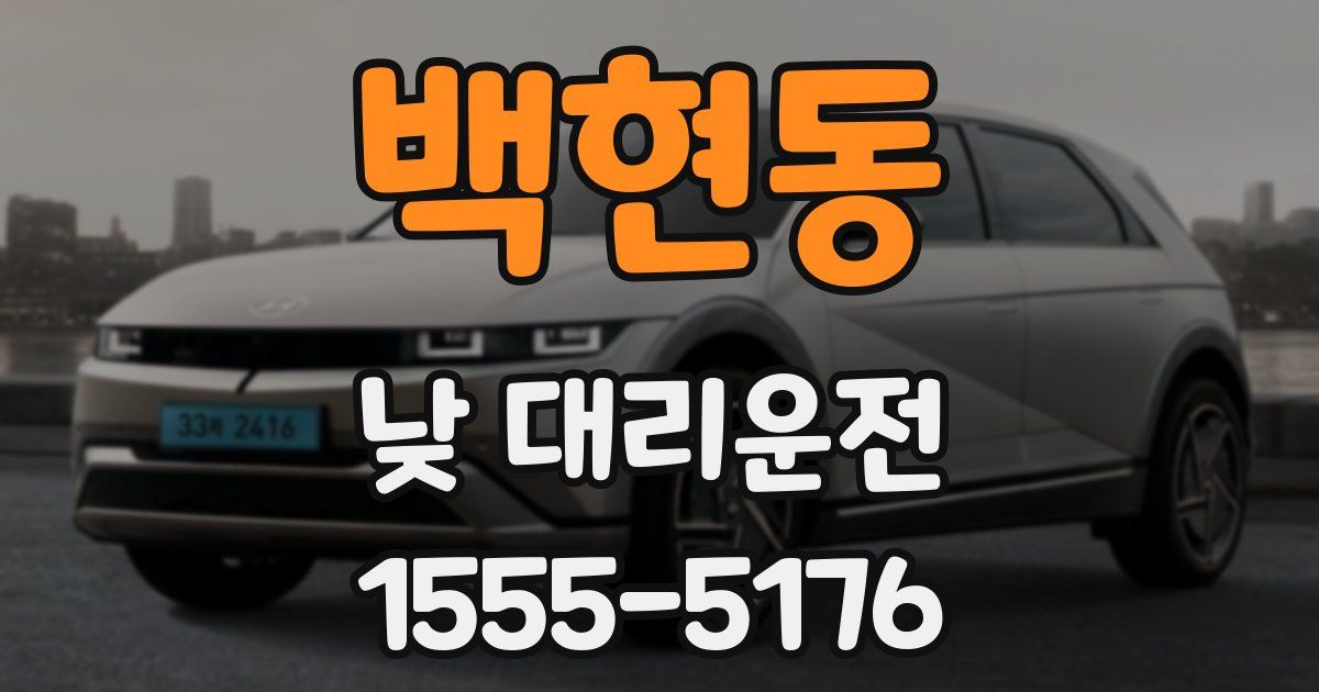 백현동 낮 대리운전