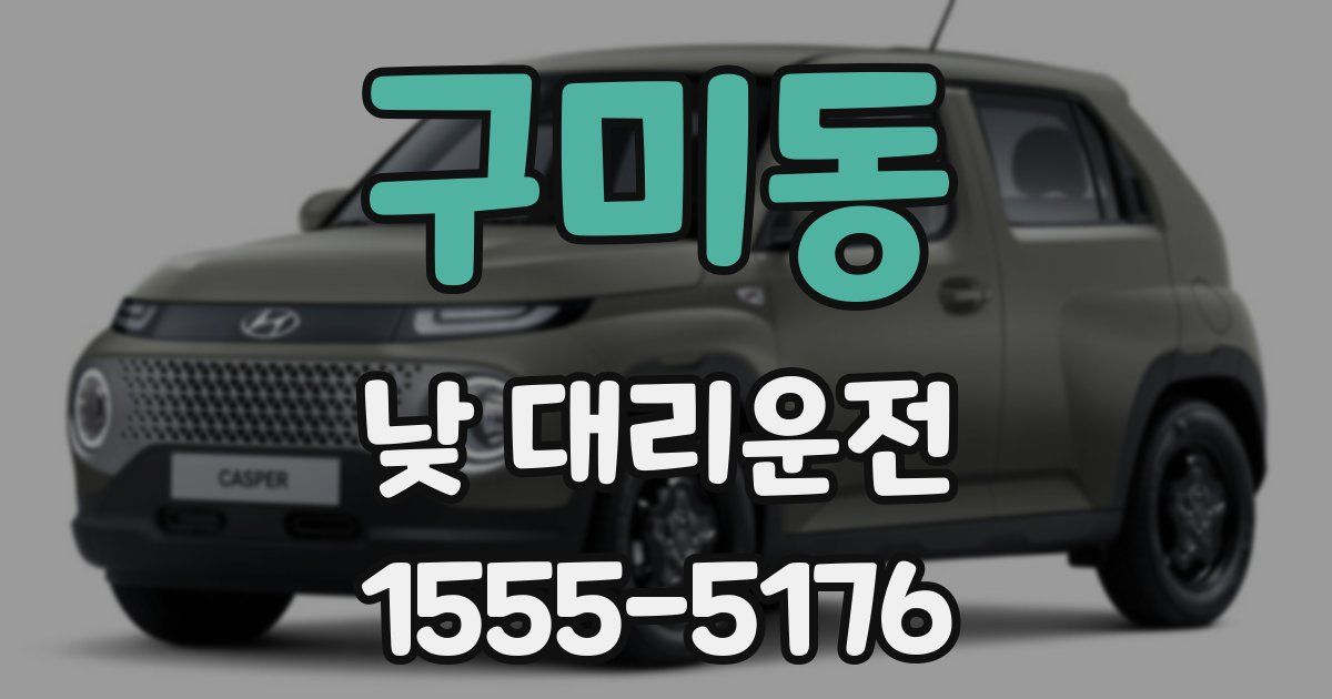 구미동 낮 대리운전