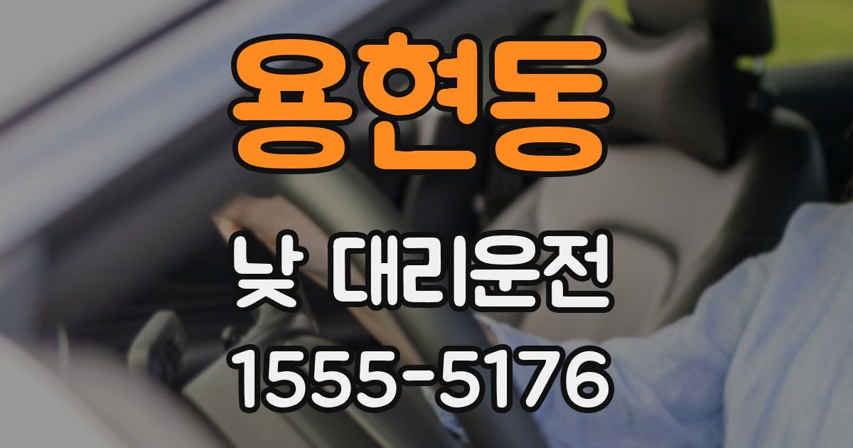 용현동 낮 대리운전
