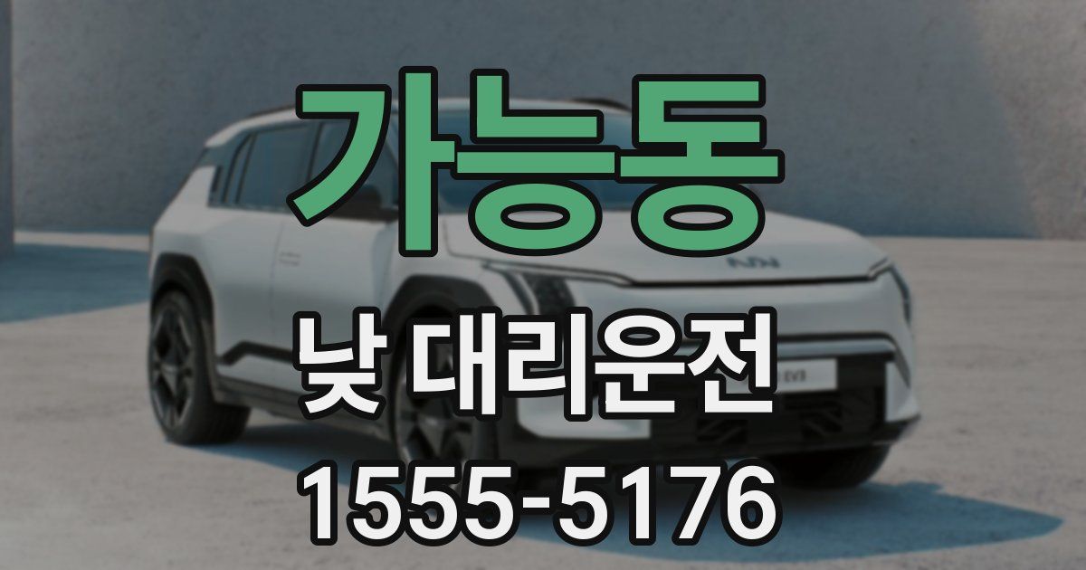 가능동 낮 대리운전
