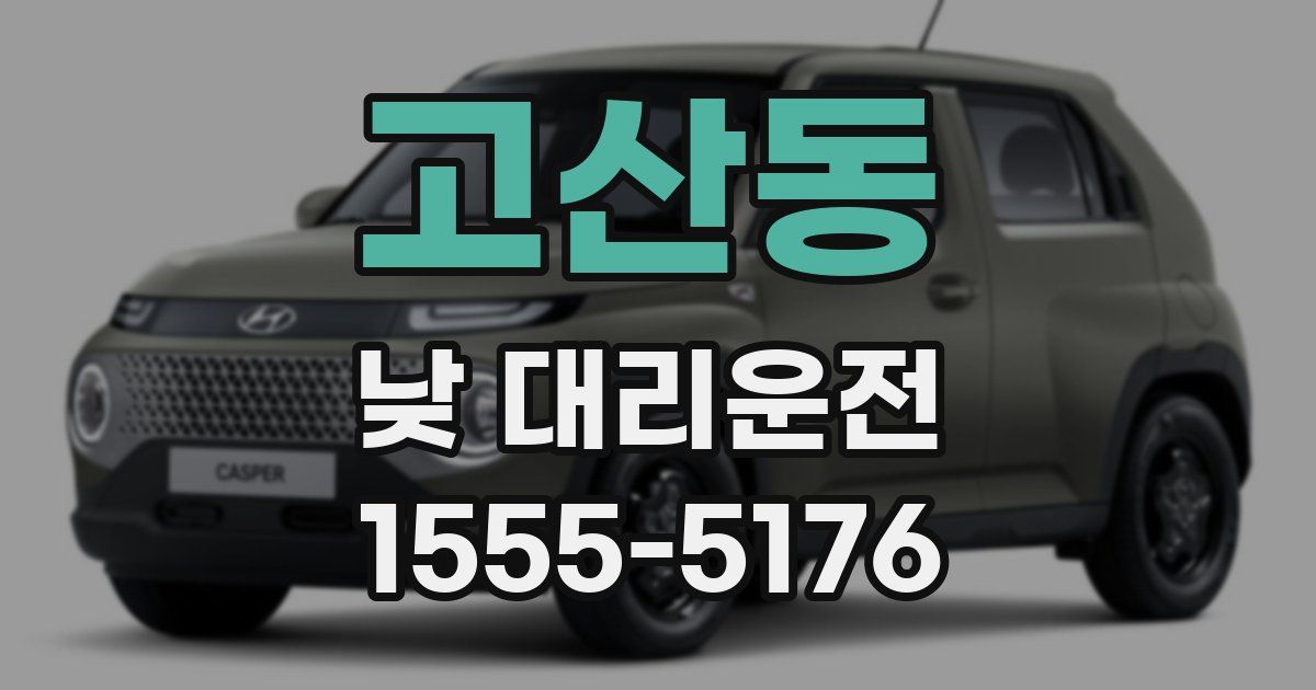 고산동 낮 대리운전