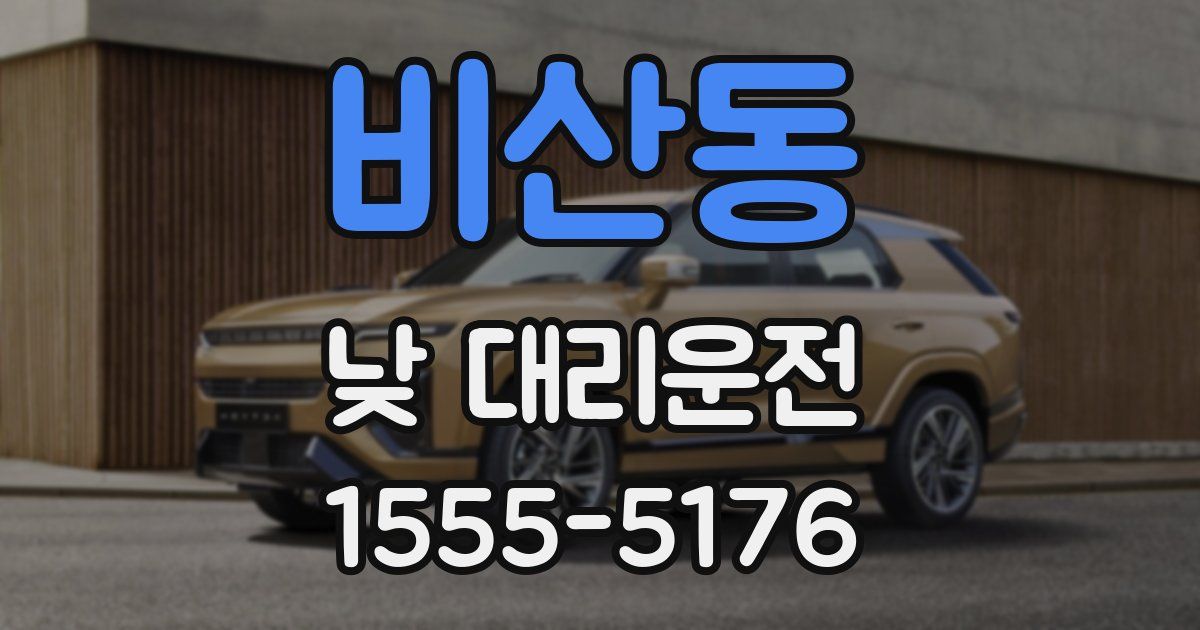 비산동 낮 대리운전