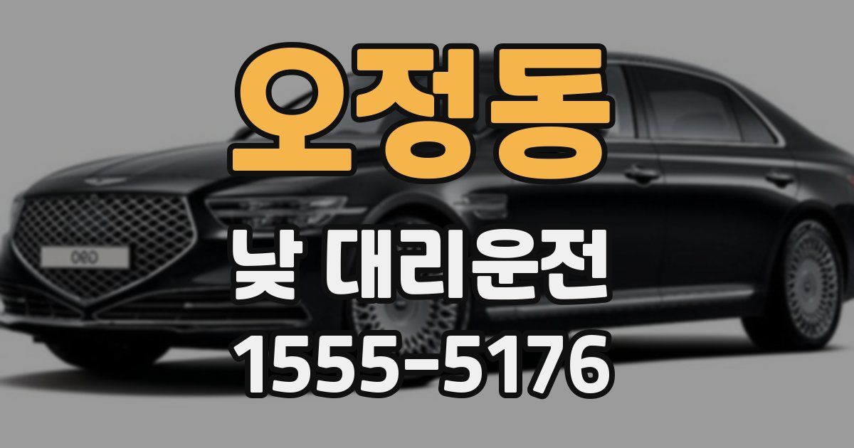 오정동 낮 대리운전