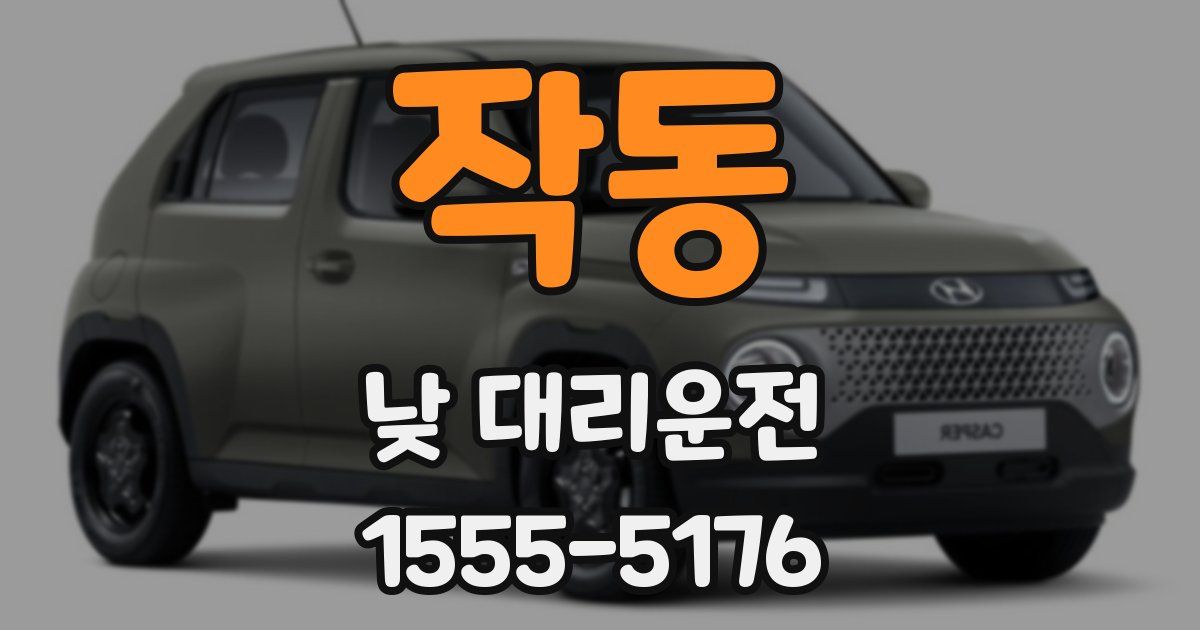 작동 낮 대리운전