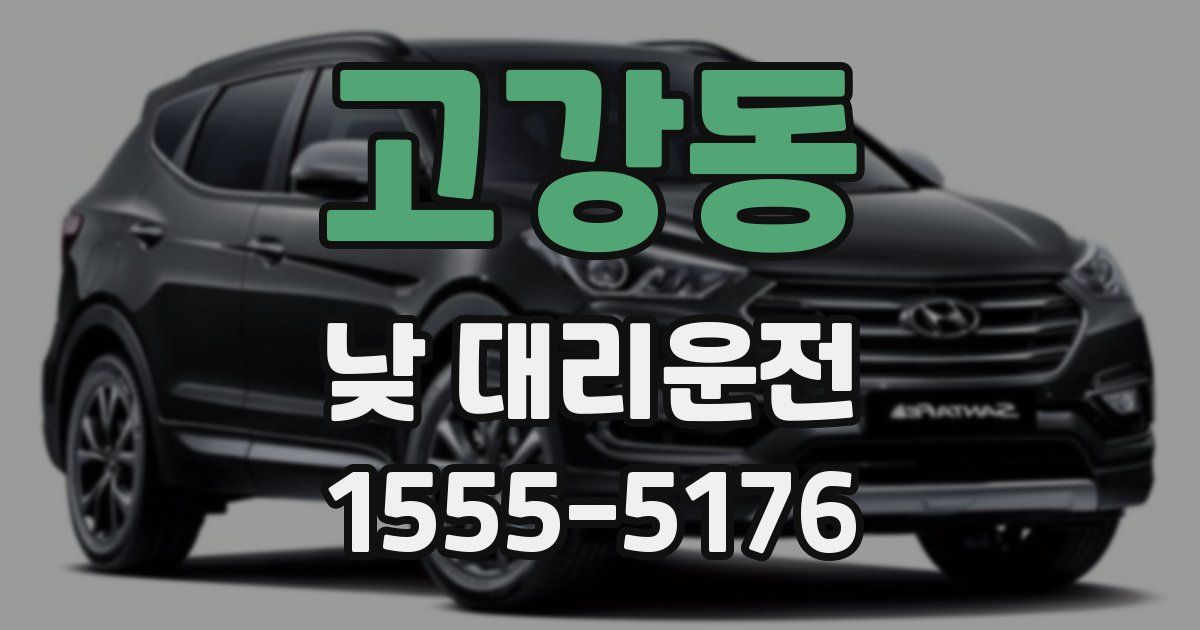 고강동 낮 대리운전