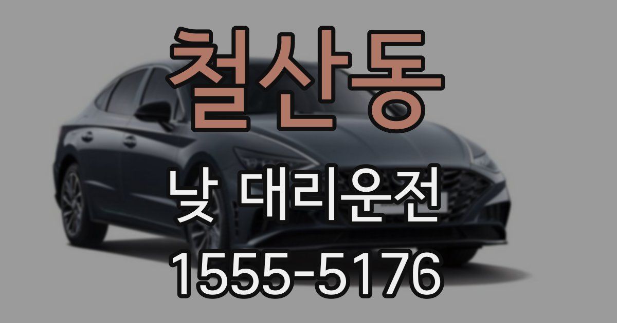 철산동 낮 대리운전