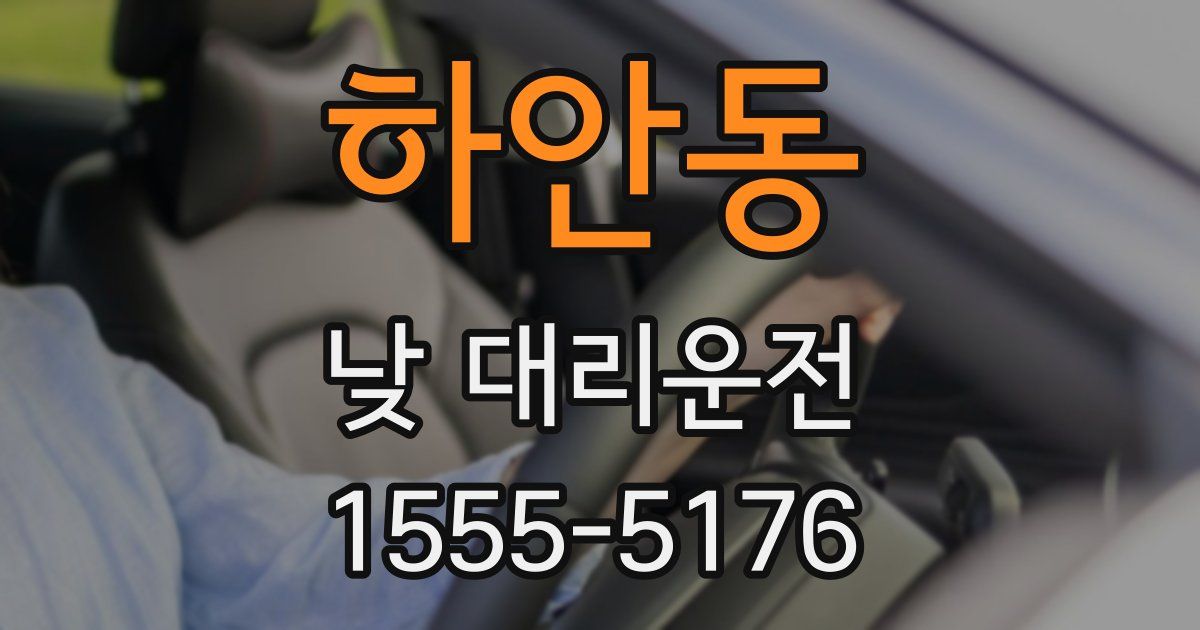 하안동 낮 대리운전
