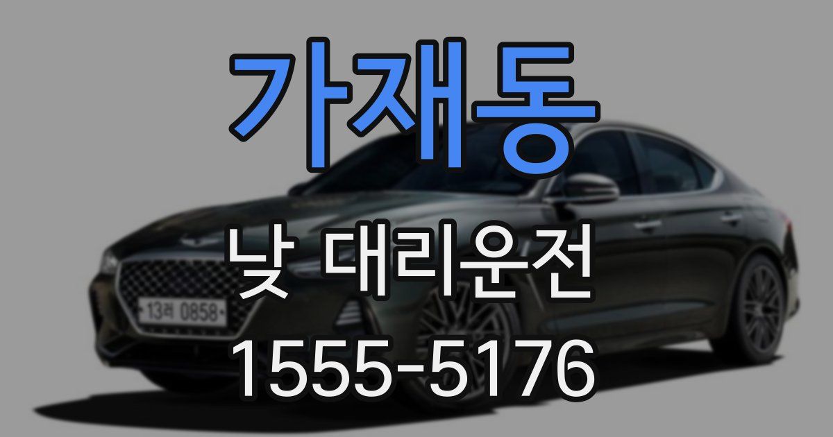 가재동 낮 대리운전