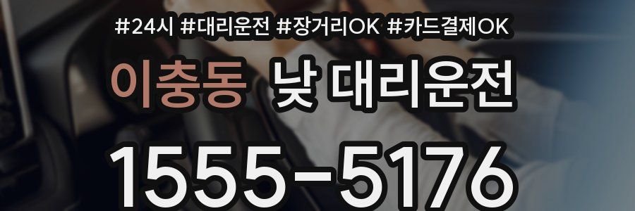 이충동 낮 대리운전