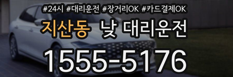 지산동 낮 대리운전