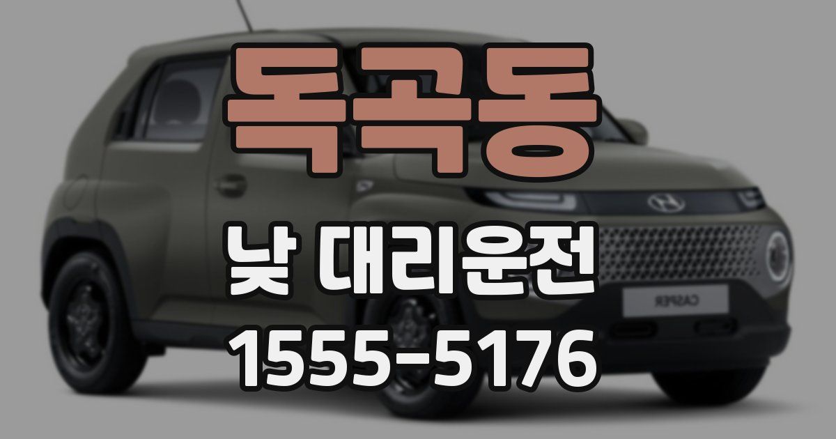 독곡동 낮 대리운전