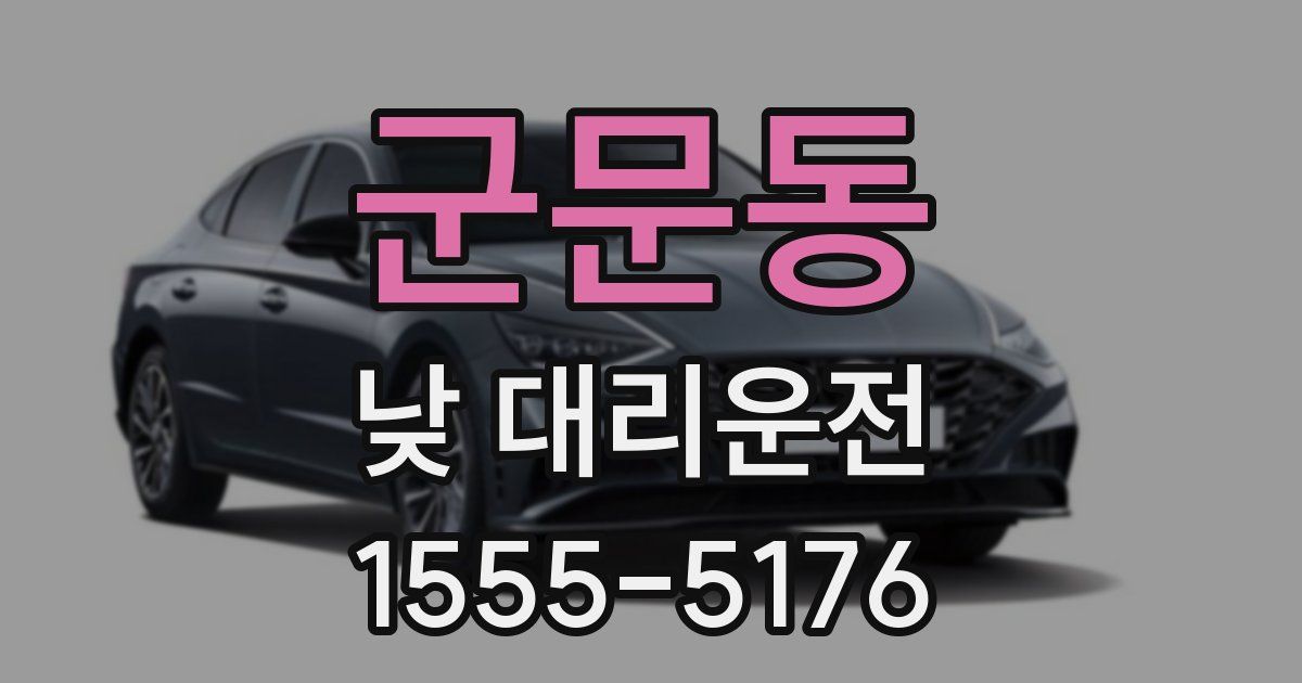 군문동 낮 대리운전