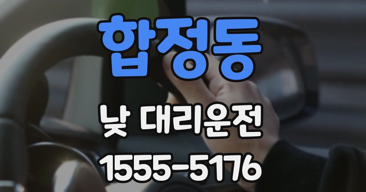 합정동 낮 대리운전