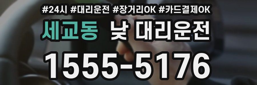 세교동 낮 대리운전