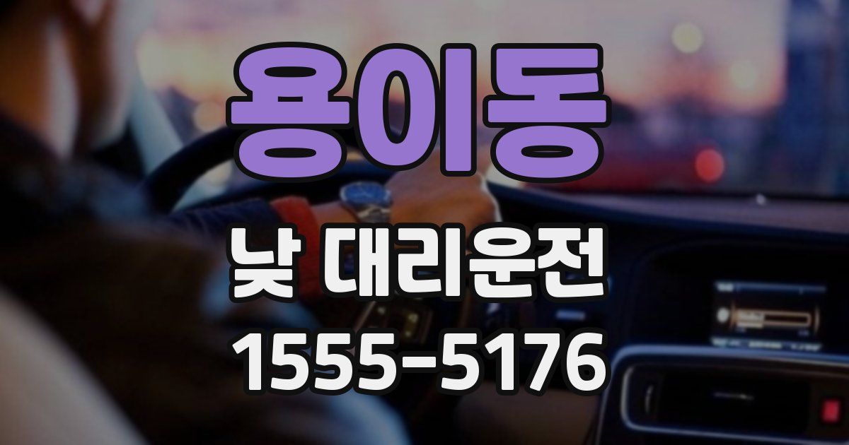 용이동 낮 대리운전