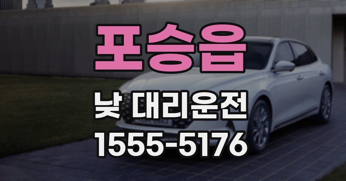 포승읍 낮 대리운전