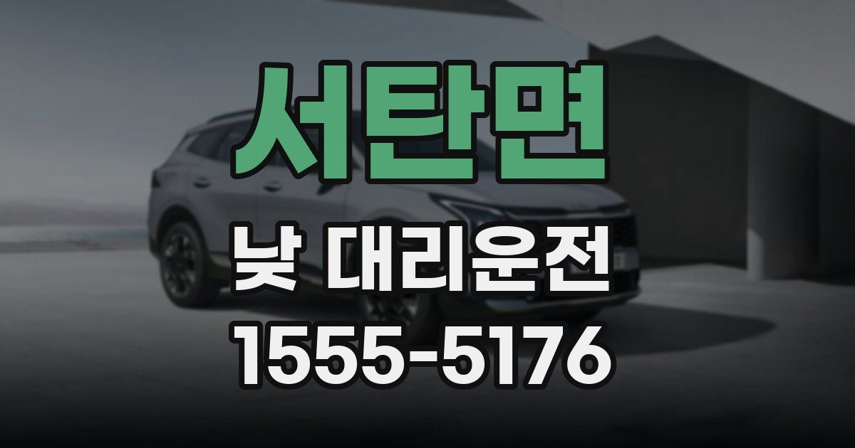 서탄면 낮 대리운전