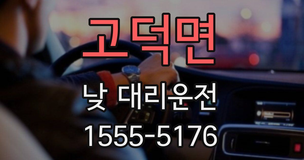 고덕면 낮 대리운전