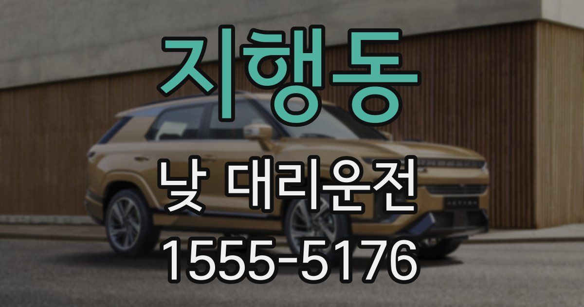 지행동 낮 대리운전