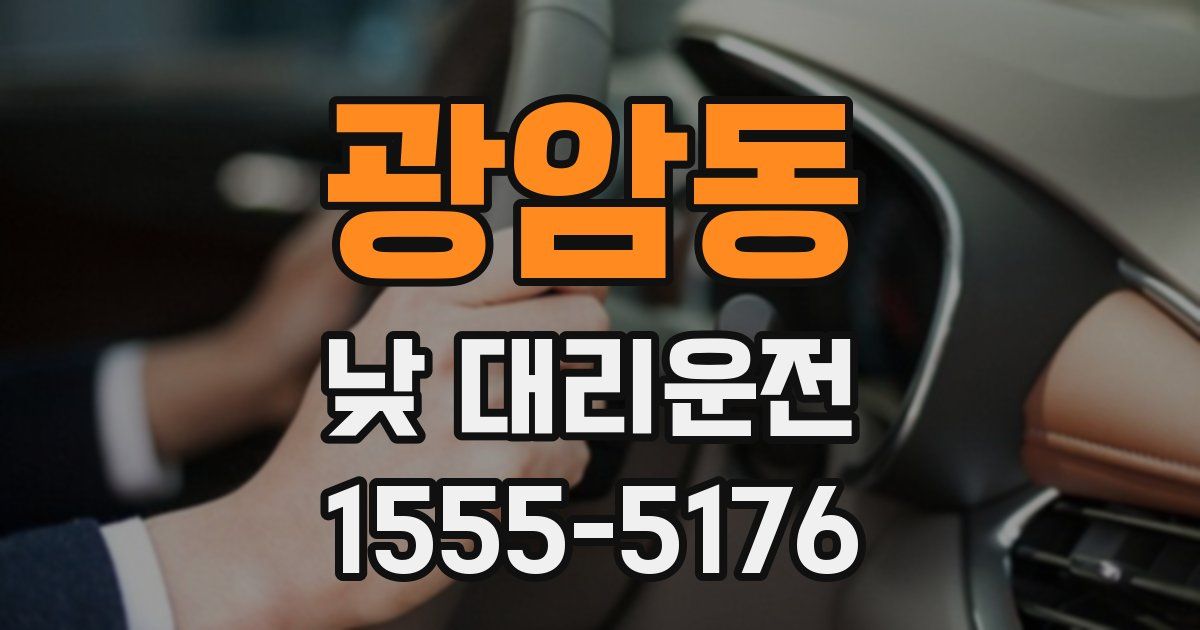 광암동 낮 대리운전