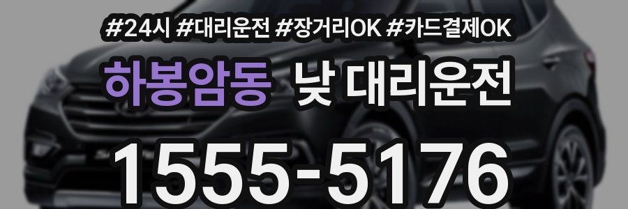하봉암동 낮 대리운전