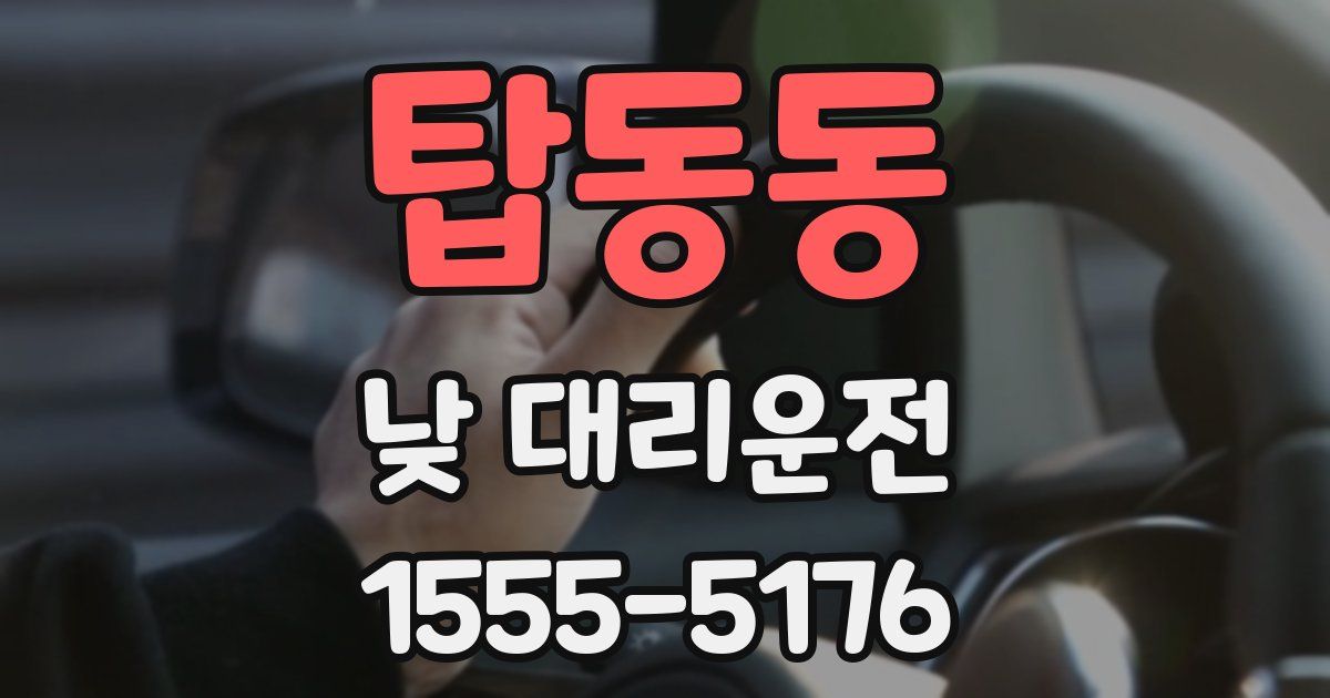 탑동동 낮 대리운전