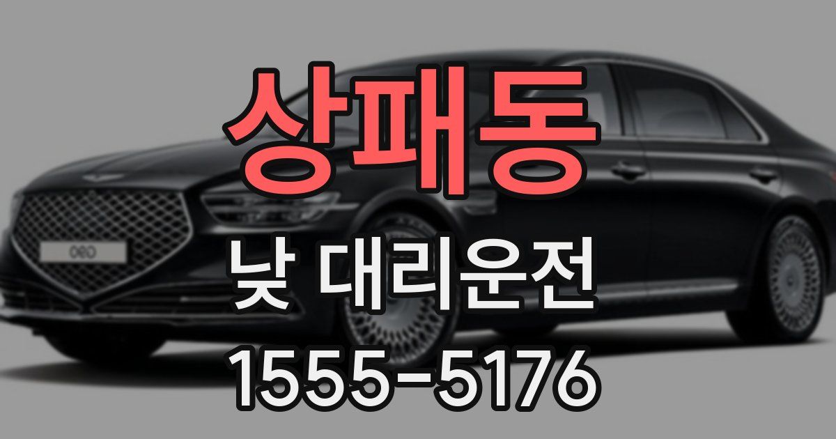 상패동 낮 대리운전