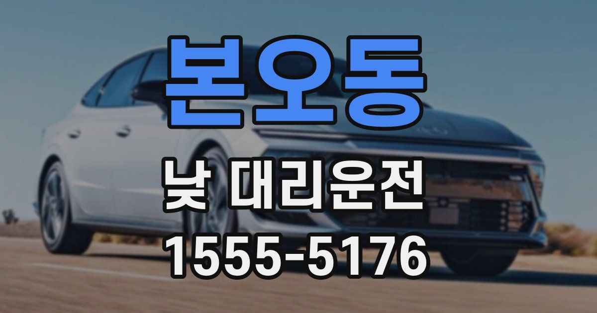 본오동 낮 대리운전