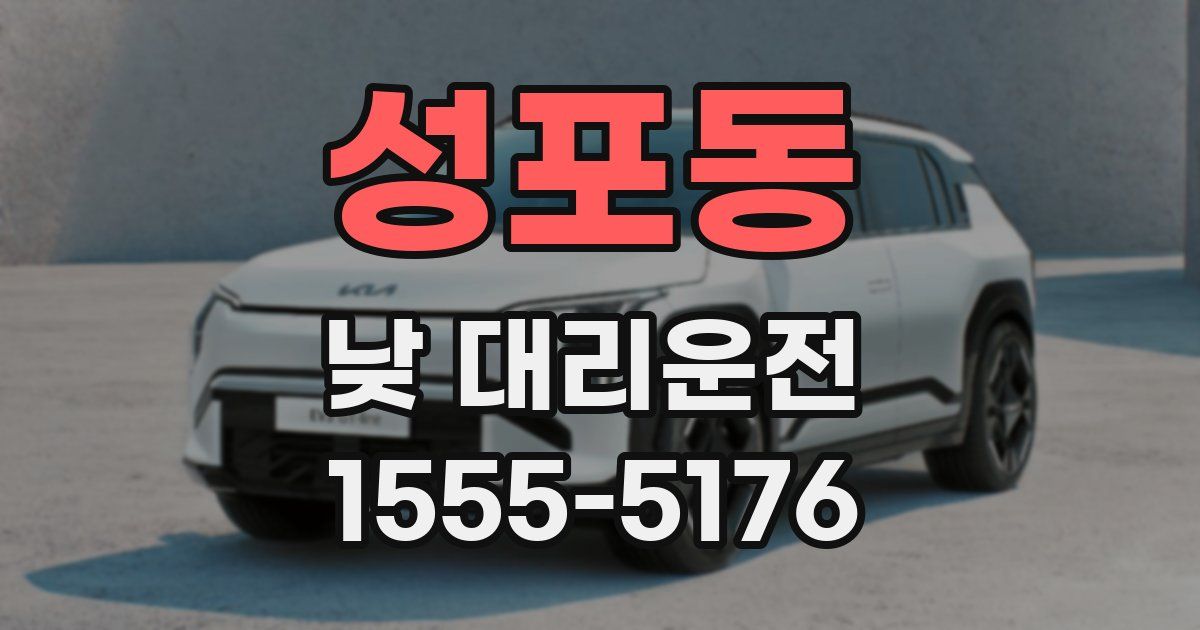성포동 낮 대리운전