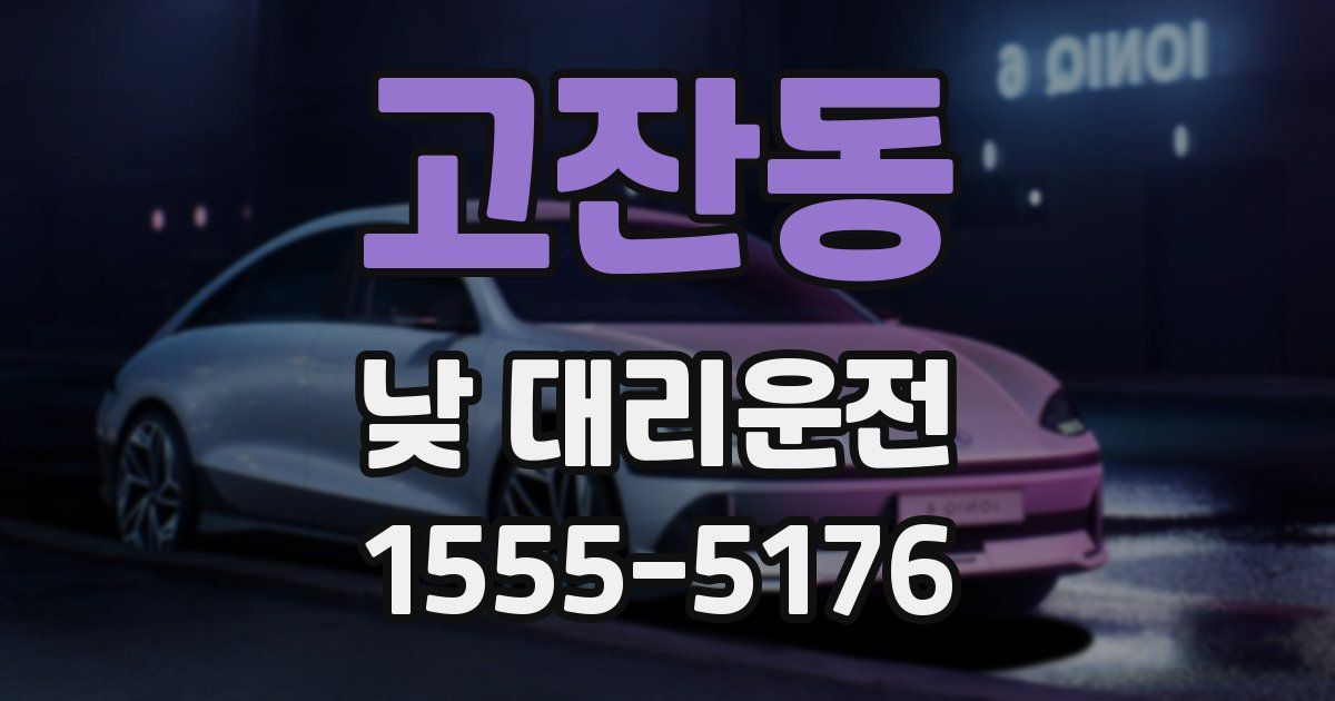 고잔동 낮 대리운전