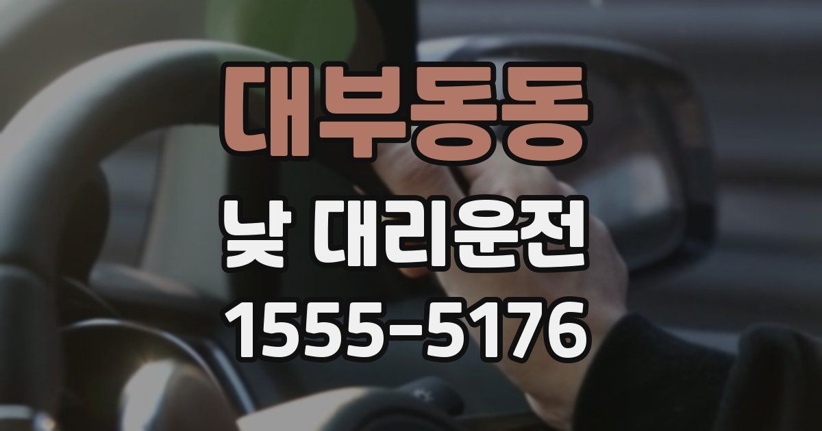 대부동동 낮 대리운전