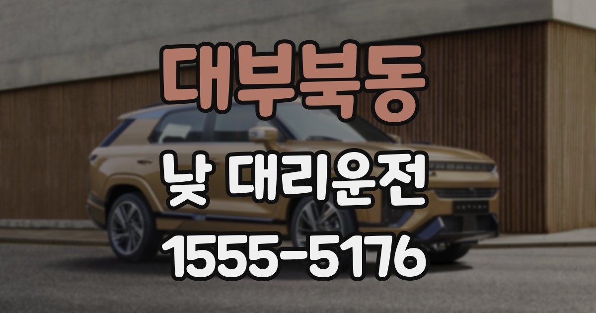 대부북동 낮 대리운전
