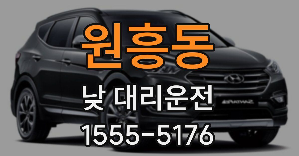 원흥동 낮 대리운전