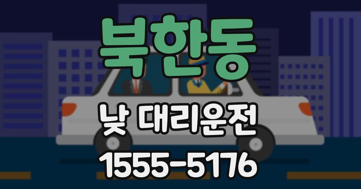 북한동 낮 대리운전