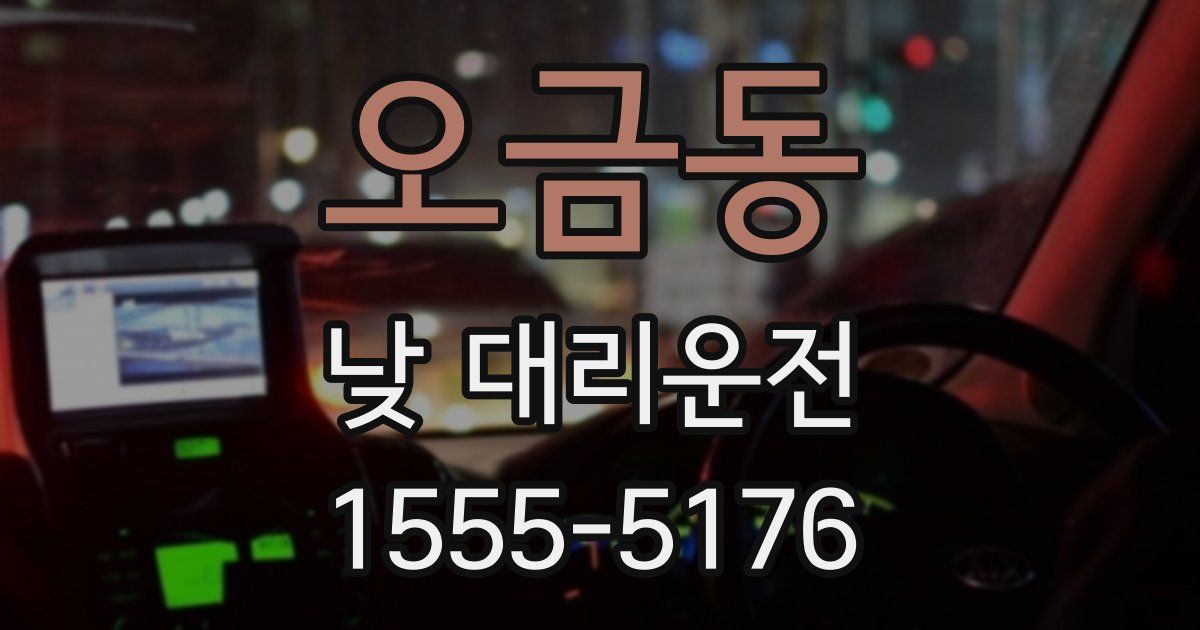오금동 낮 대리운전