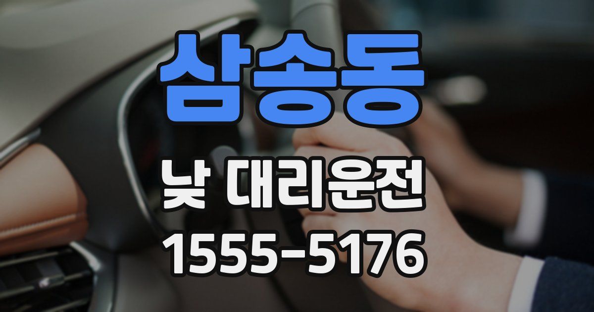 삼송동 낮 대리운전