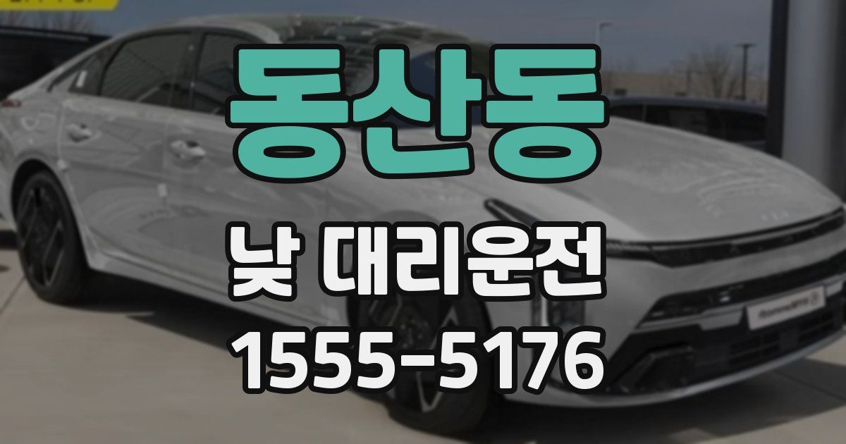 동산동 낮 대리운전