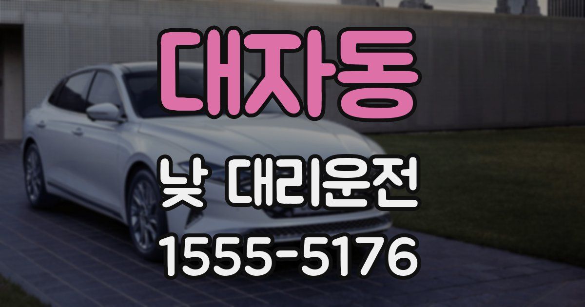 대자동 낮 대리운전