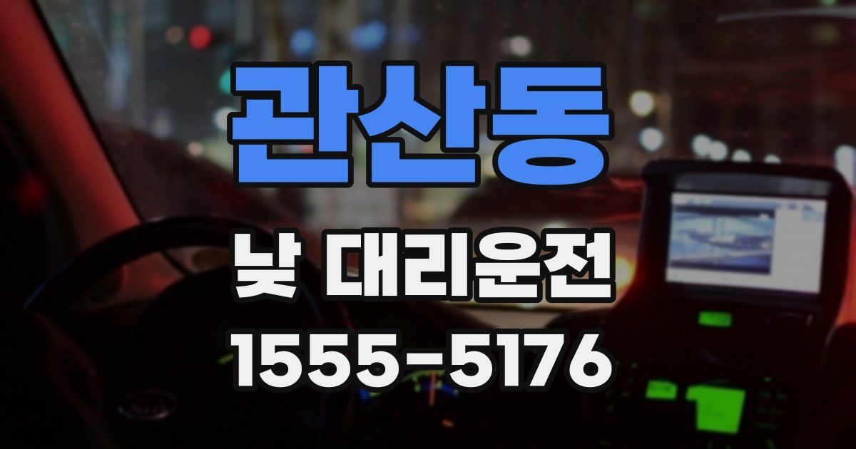 관산동 낮 대리운전